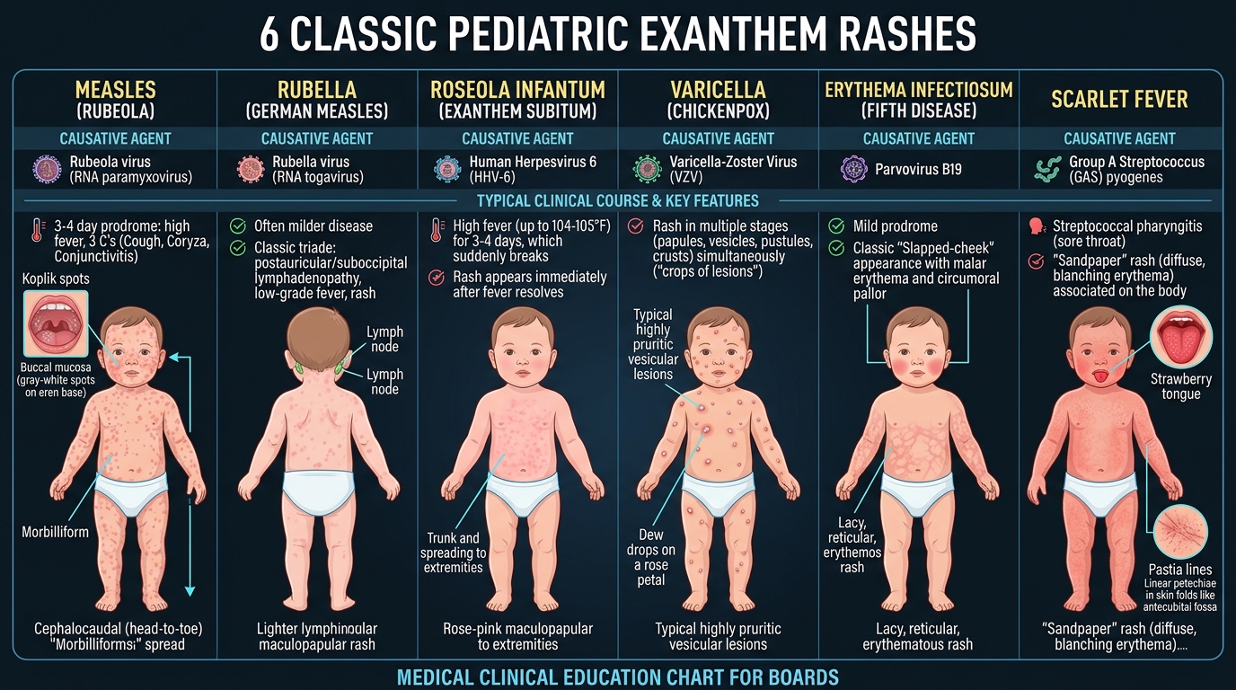 6 Classic Pediatric Exanthem Rashes Guide