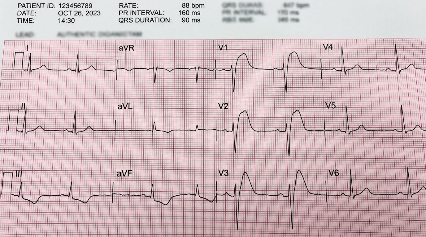 Anterior STEMI Tombstone ST Elevations 12-Lead ECG