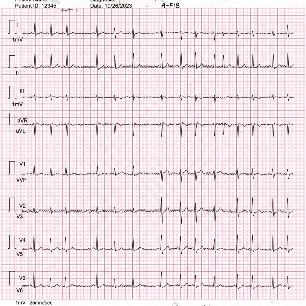 Atrial Fibrillation Rhythm Strip