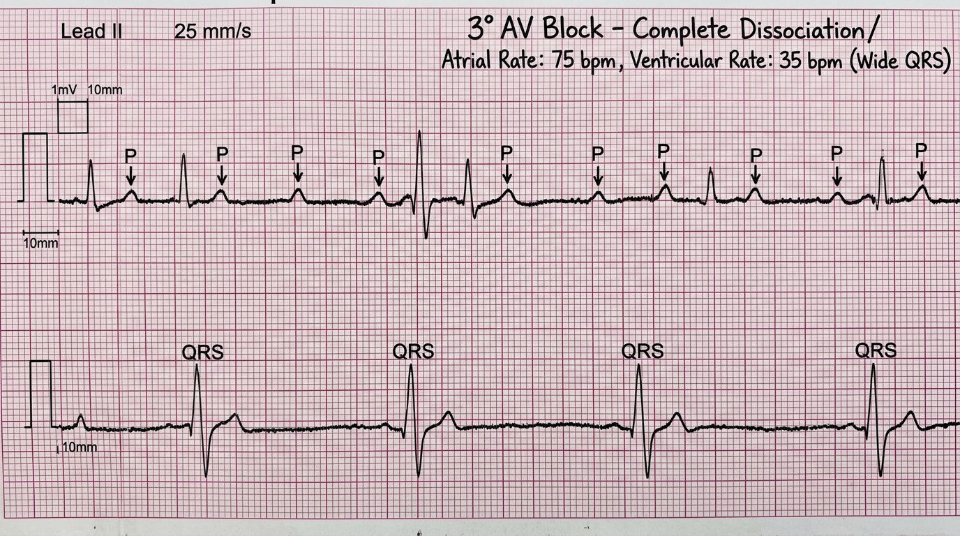 Complete 3rd Degree AV Block Strip