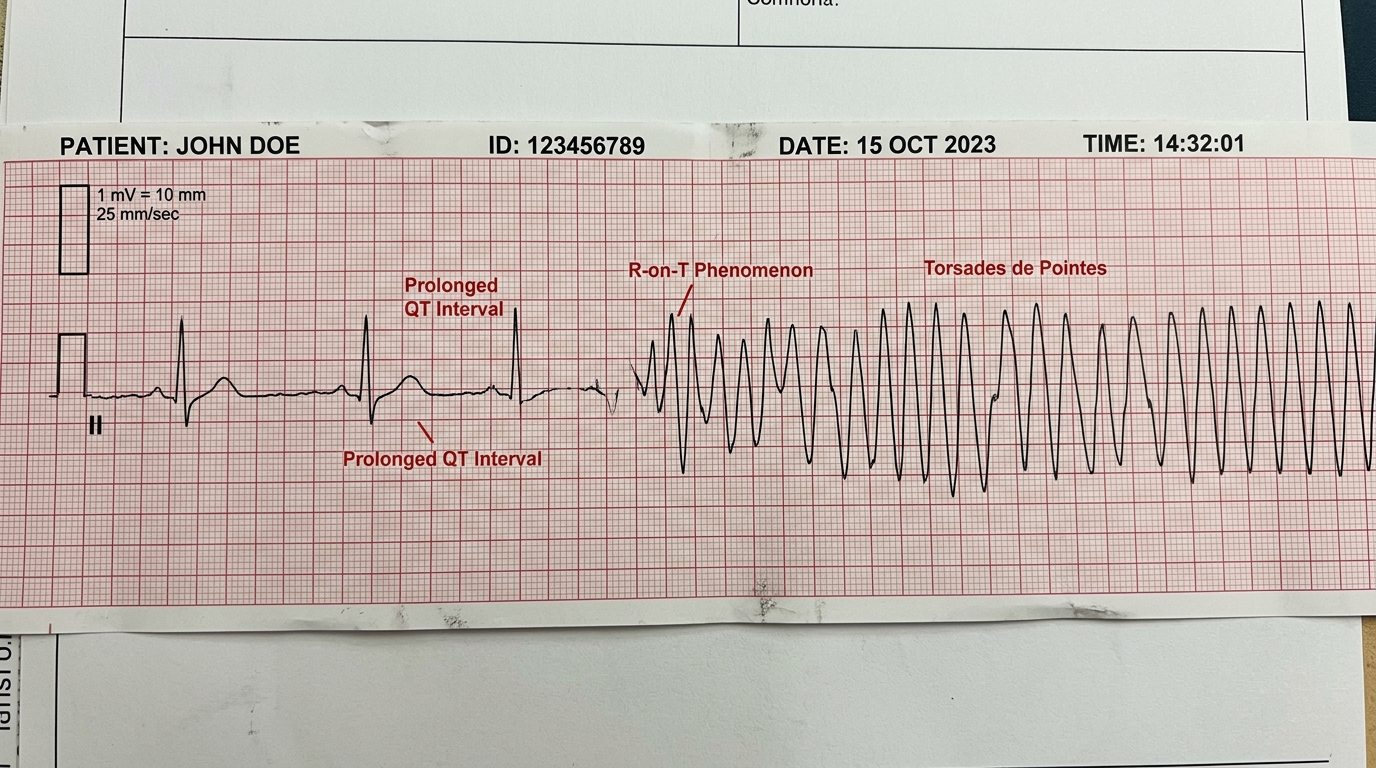 Torsades de Pointes ECG Strip