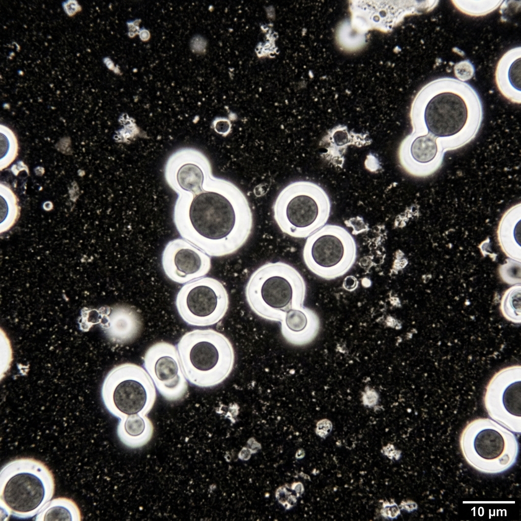 Cryptococcus neoformans India ink clear halo