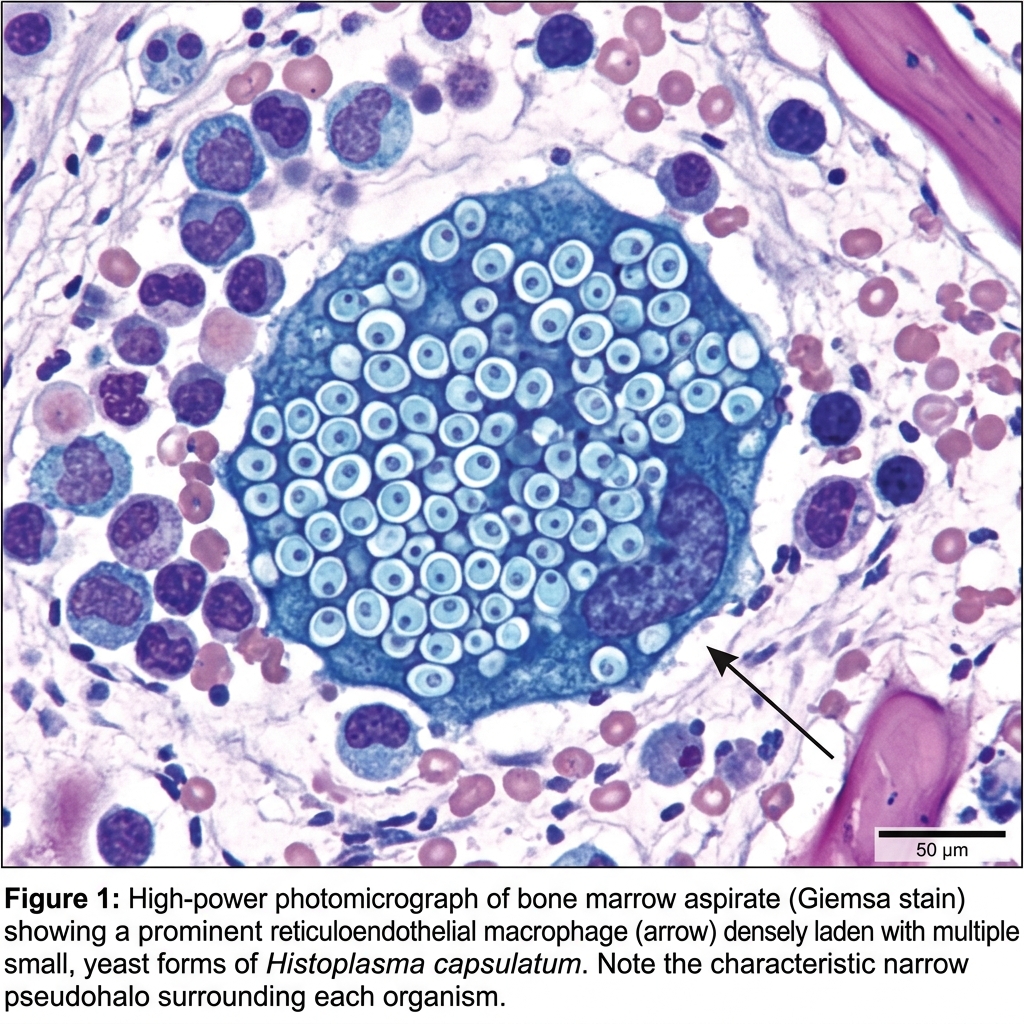 Histoplasma capsulatum inside macrophages