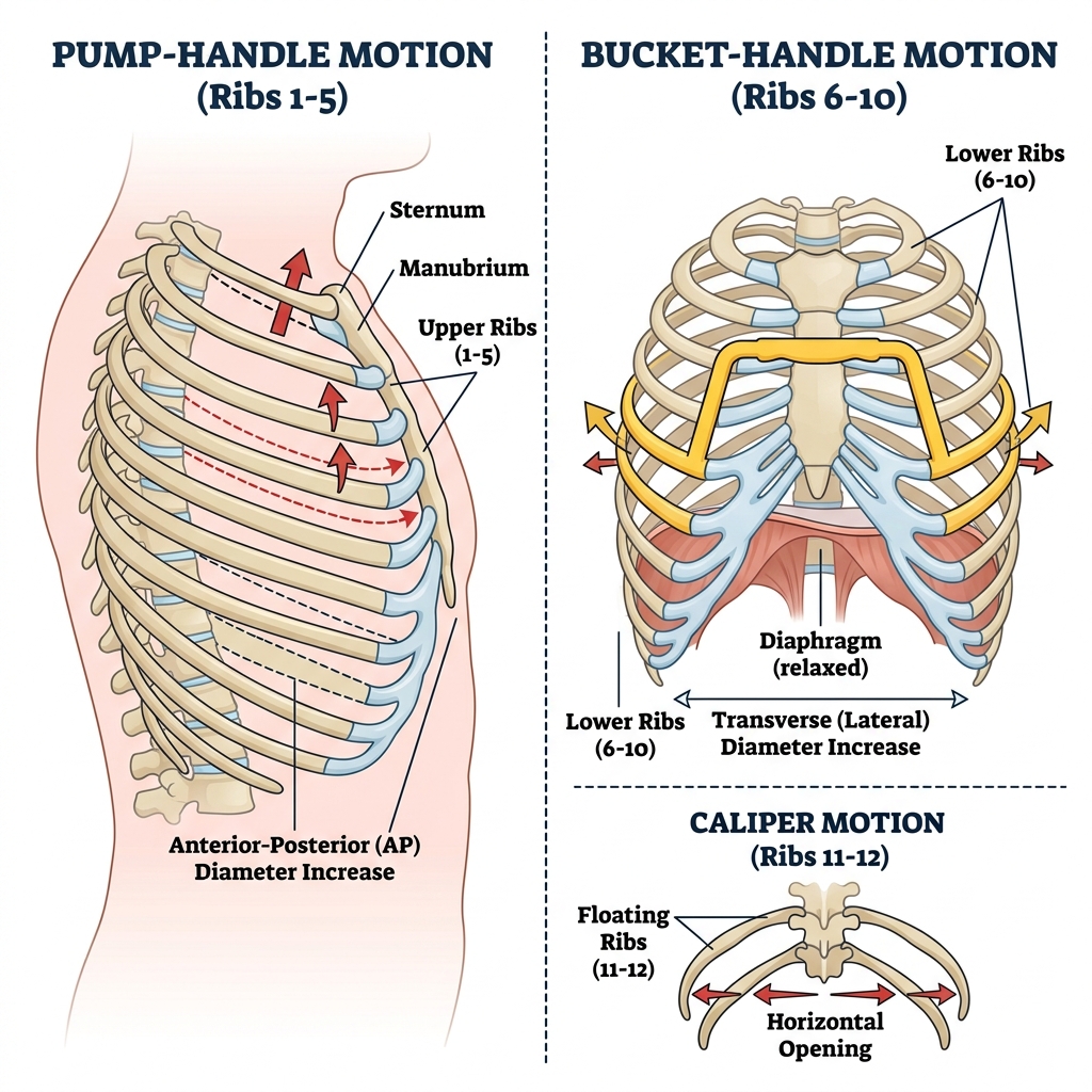 Pump-Handle vs. Bucket-Handle Rib Motion