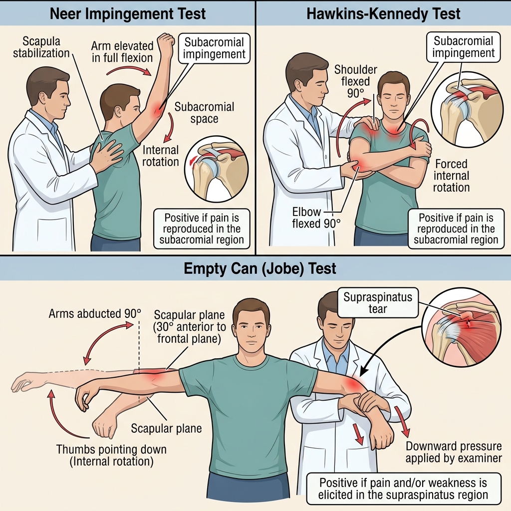 Shoulder Impingement Neer Hawkins Empty Can Provocative Tests