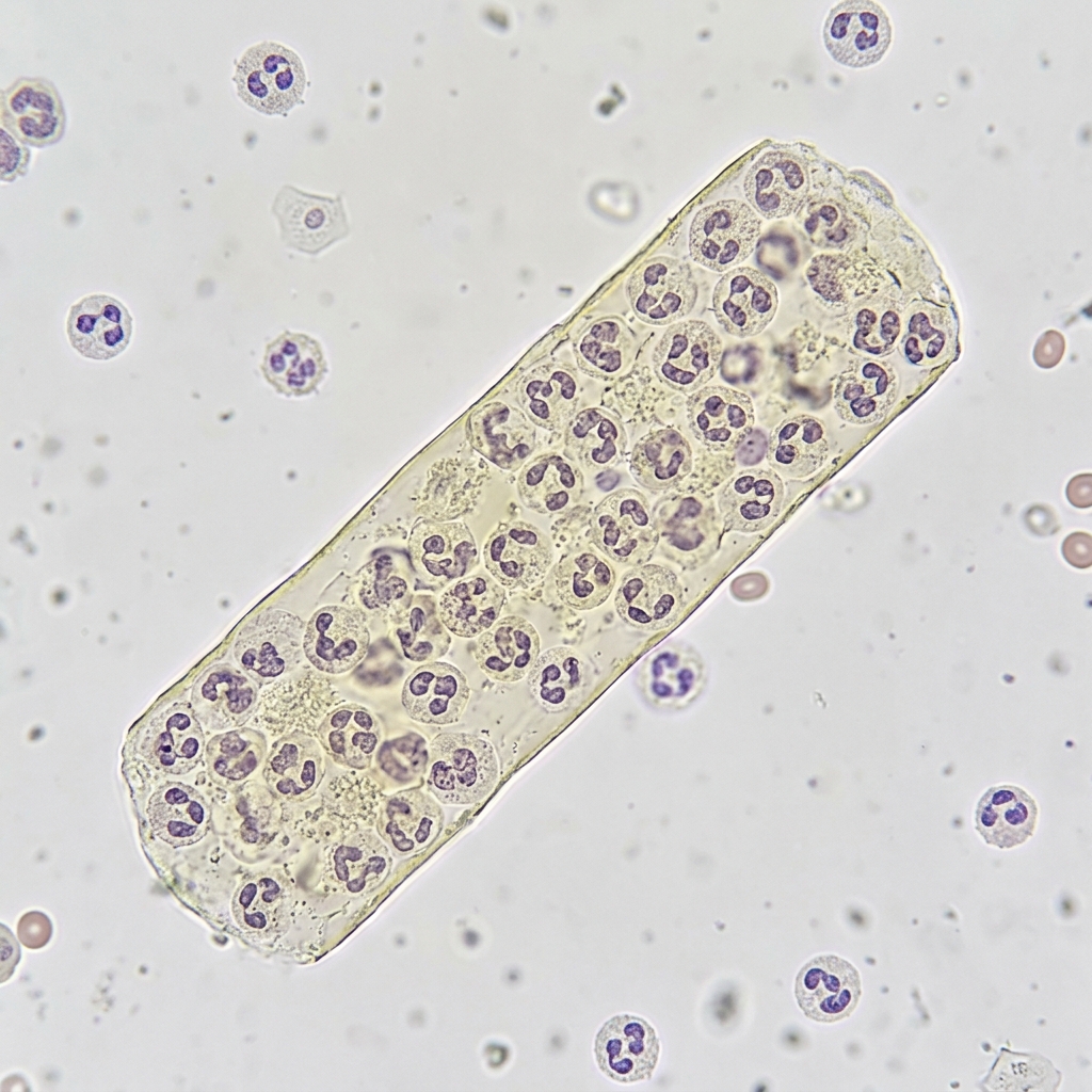 White blood cell casts on urine microscopy in acute pyelonephritis